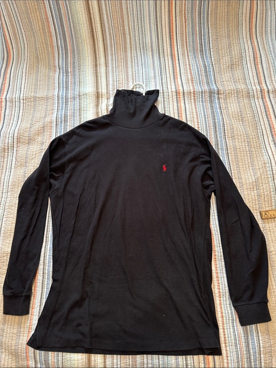 Ralph Lauren Other - Ralph Lauren Black Turtleneck Sweater with Red Polo Emblem